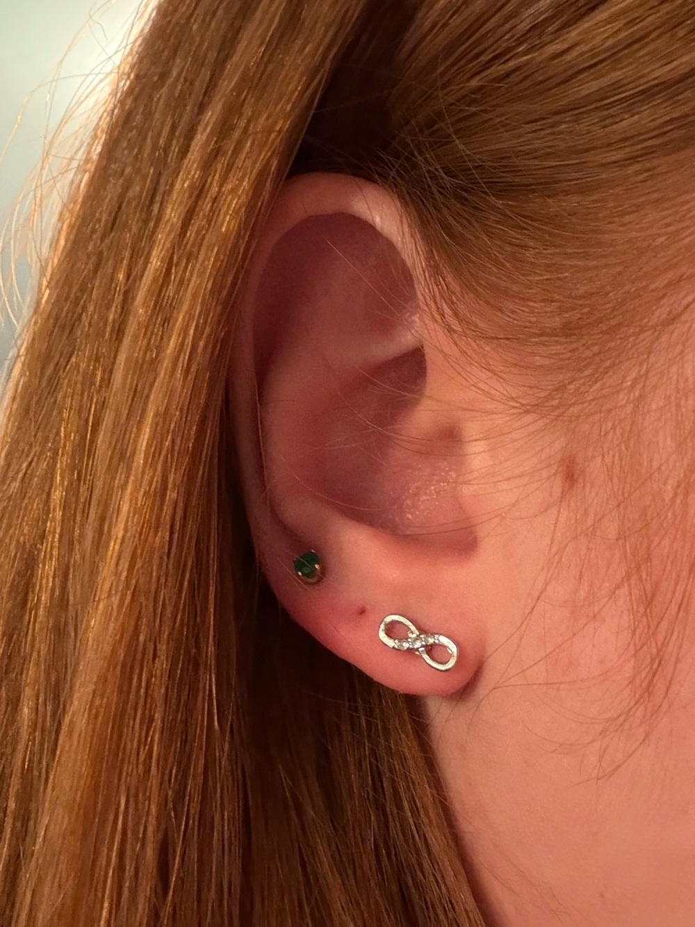 Sterling Silver Infinity Stud Earrings (only first)